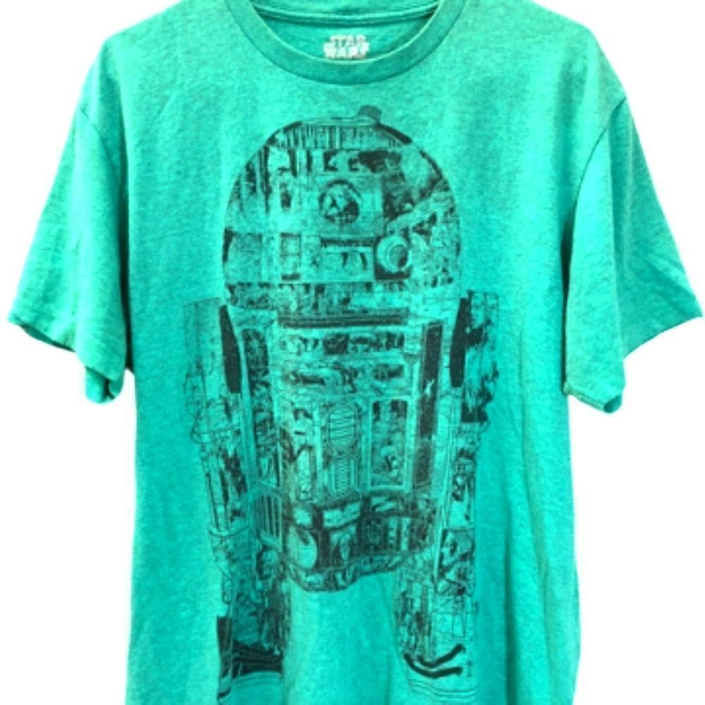Green Star Wars R2D2 Short Sleeved T-Shirt